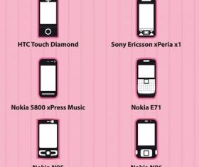 Phone icons vector graphics