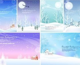 winter snow background vector