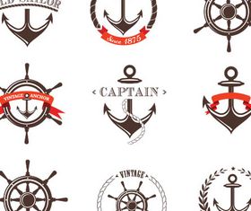 Stylish Sailor Labels vector