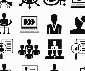 Business People Icons 15 vectors graphic