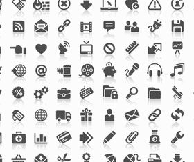Different Silhouette Icons 3 vector material