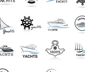 Logotypes with Yachts vectors graphics