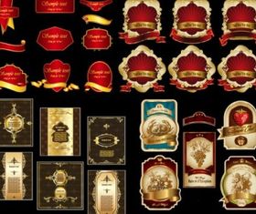 european gorgeous label vector