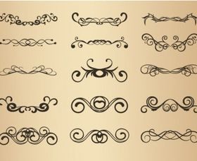 Vintage Floral Design Elements vector