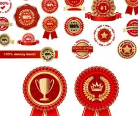 badge medal set vector