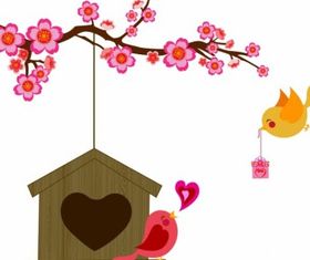 Love bird free vector