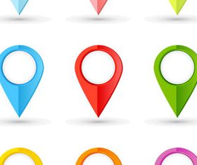 Colorful Maps Pointers vector