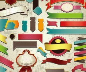 classic label stickers 05 shiny vector