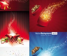 festive christmas gift background vectors