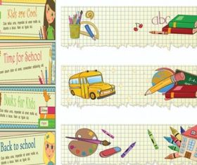 Theme banner design template 1 vector