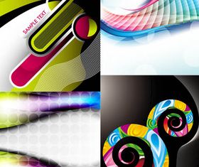 Shiny Creative Backgrounds vector