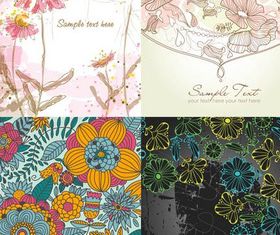 Stylish Floral Backgrounds 2 vectors graphic