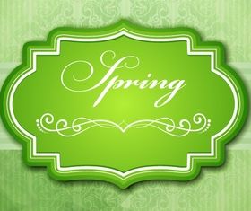 Spring green frame Illustration vector