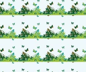 Butterfly border set creative vector