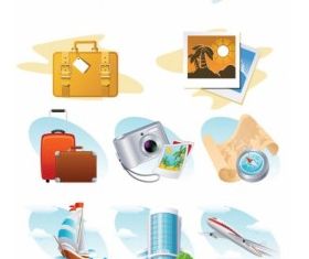 Travel theme icon design vector