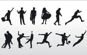 People Silhouettes graphic vector