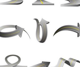 Roads Elements shiny vector