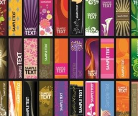 vertical banner templates vector