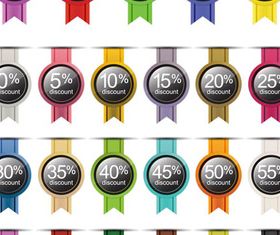 Different Sale Color Stickers vector