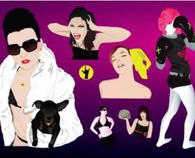 Free Girl vectors graphic