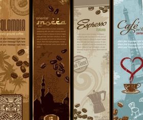 coffee bnner theme vectors graphic