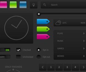 Web Design Color Elements vector