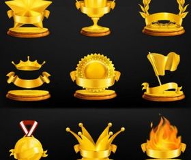 gold medal icon creative vector