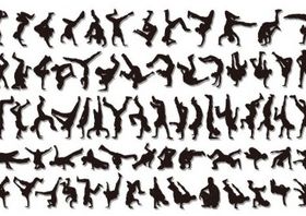 HipHop Silhouettes vector