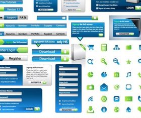 Web Design Elements Set vector graphic