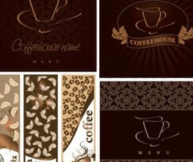 cafe menu cover vector