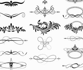 Calligraphic Elements 3 vector
