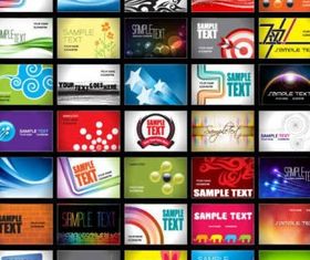 Business card template graphics shiny vector