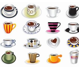Coffee Cup Vector Set graphics