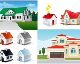 5 house design vector