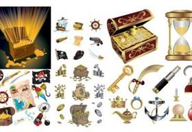 pirate treasure series vectors graphics