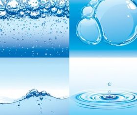 water theme set vector