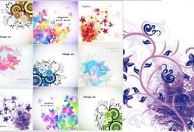Floral cards flower vector background