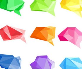 Colorful 3D Speech Bubbles vector