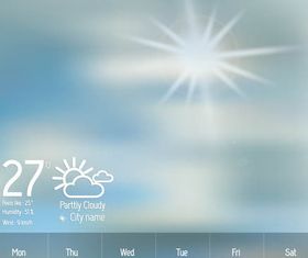 Weather Wigets Backgrounds vectors