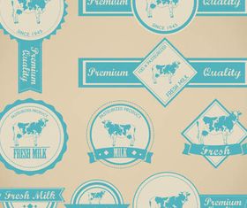 Labels for Milk vector