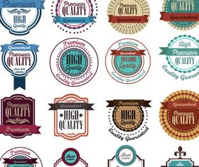 Different Food Retro Labels shiny vector