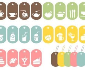24 Food Symbols vector