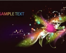 Abstract Floral Swirl Background art vector