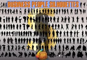 Business People Silhouettes vector