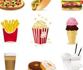 fast food cartoon 01 vectors