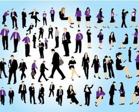 Business People Set vectors material
