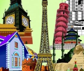 wellknown city building vectors