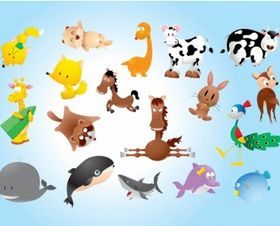Animal Comics design vectors