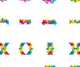 Shiny Abstract Logo Set vector