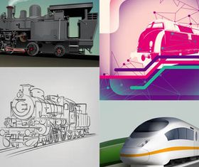 Train Backgrounds Mix vector